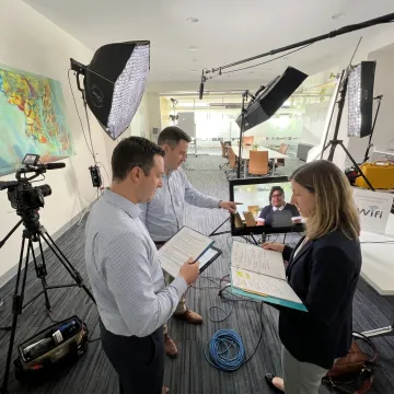 Healthcare video production planning session