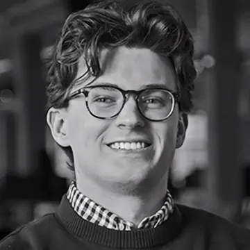 Portrait of Andrew Powers, Junior Editor and Motion Graphics Specialist at RaffertyWeiss Media