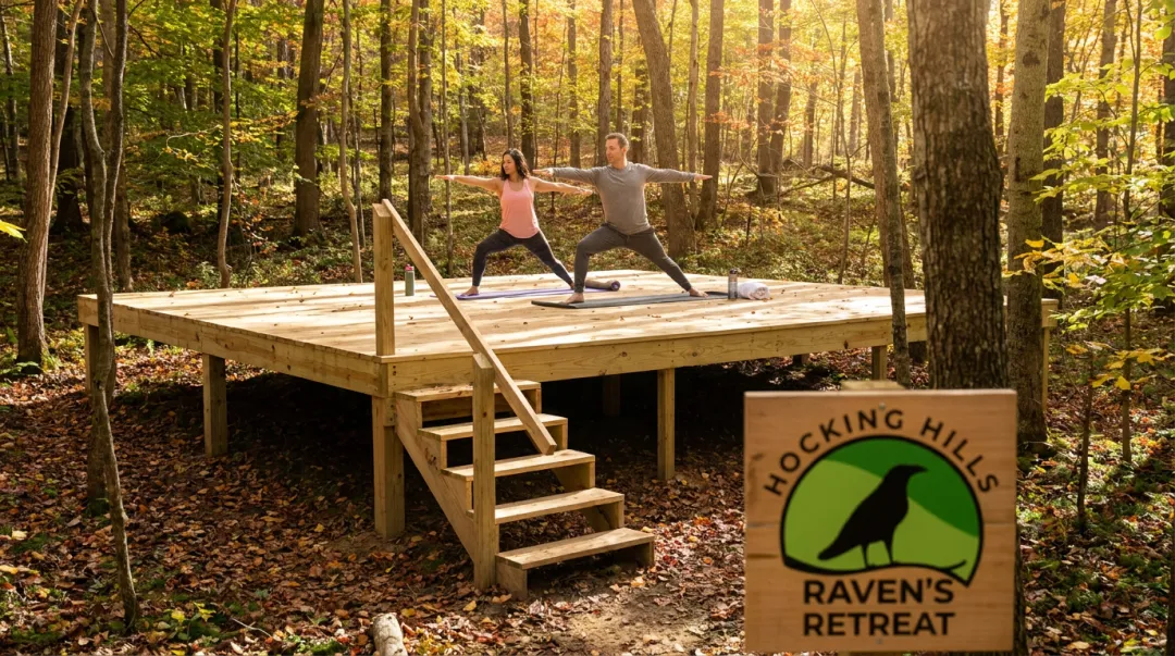 Raven's Retreat Hocking Hills private nature preserve couples retreat outdoor sanctuary