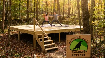 Raven's Retreat Hocking Hills private nature preserve couples retreat outdoor sanctuary