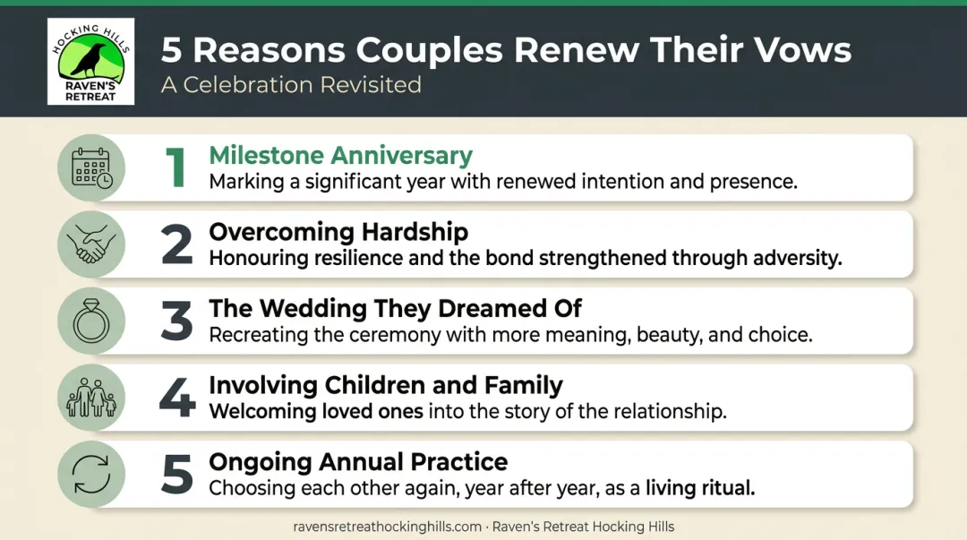 Five most common reasons couples choose to renew their wedding vows