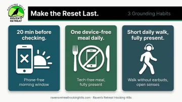 Three daily low-tech habits to sustain digital detox benefits after returning home