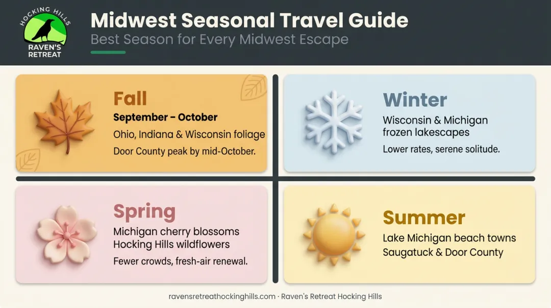 Four-season Midwest anniversary travel guide with timing and destination highlights