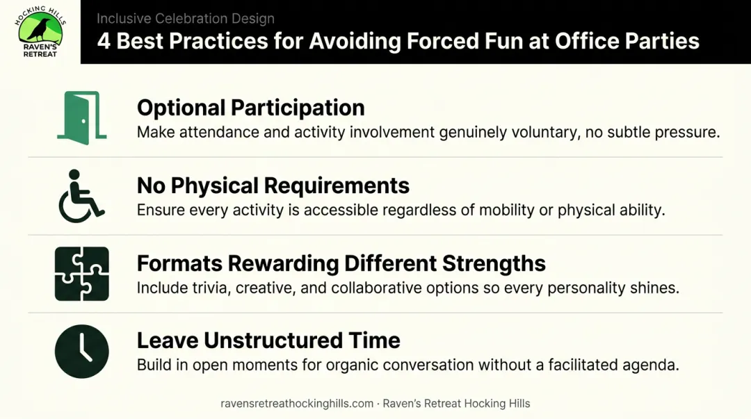 Four best practices to avoid forced fun at workplace holiday parties