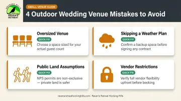 Four common outdoor small wedding venue mistakes and how to avoid them