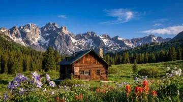 Backcountry alpine wedding venue at high elevation with panoramic Rocky Mountain views