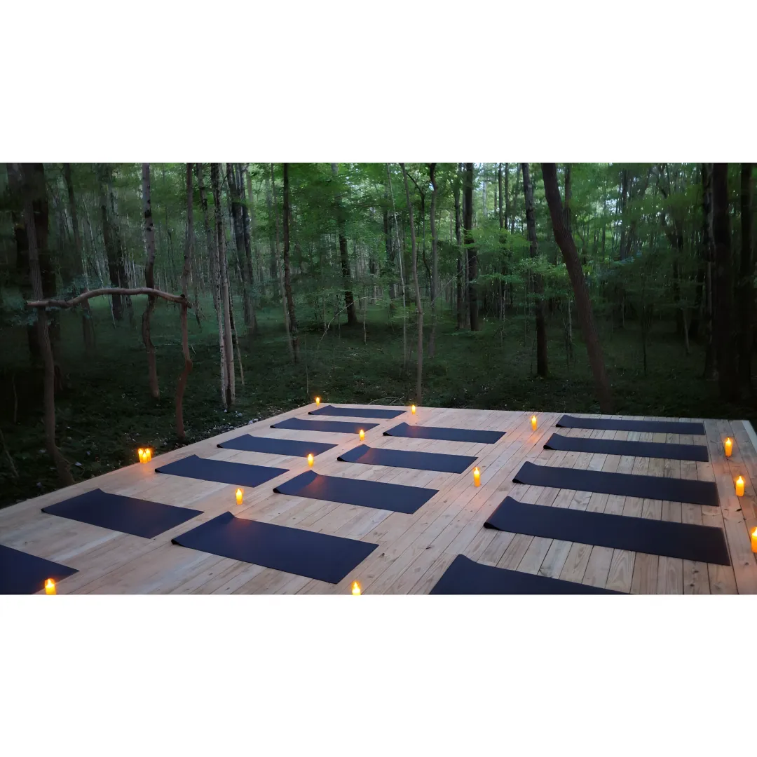 Forest sound bath retreat experience