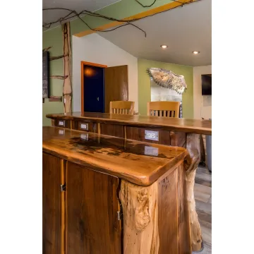 Luxury wellness retreat lodge surrounded by Hocking Hills forest