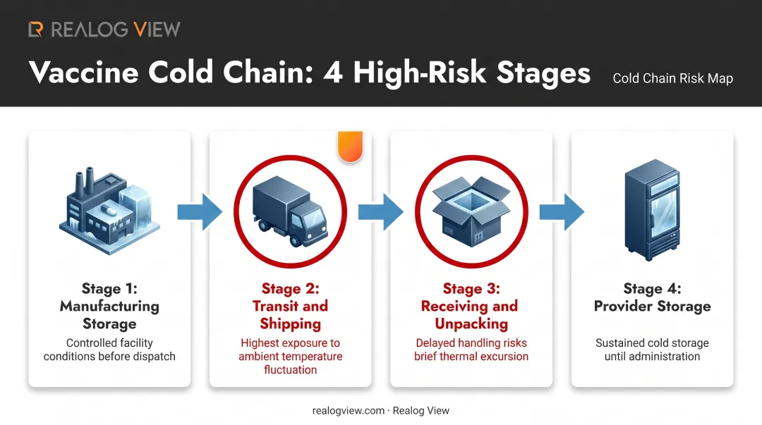 Four high-risk vaccine cold chain failure points from manufacturing to storage