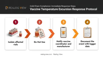 4-step vaccine temperature excursion response process flow chart