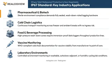 Five industrial sectors where IP67 rated data loggers are standard specification