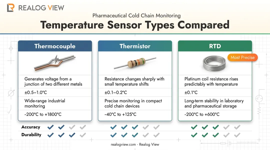 Comparison of thermocouple thermistor and RTD sensor technologies