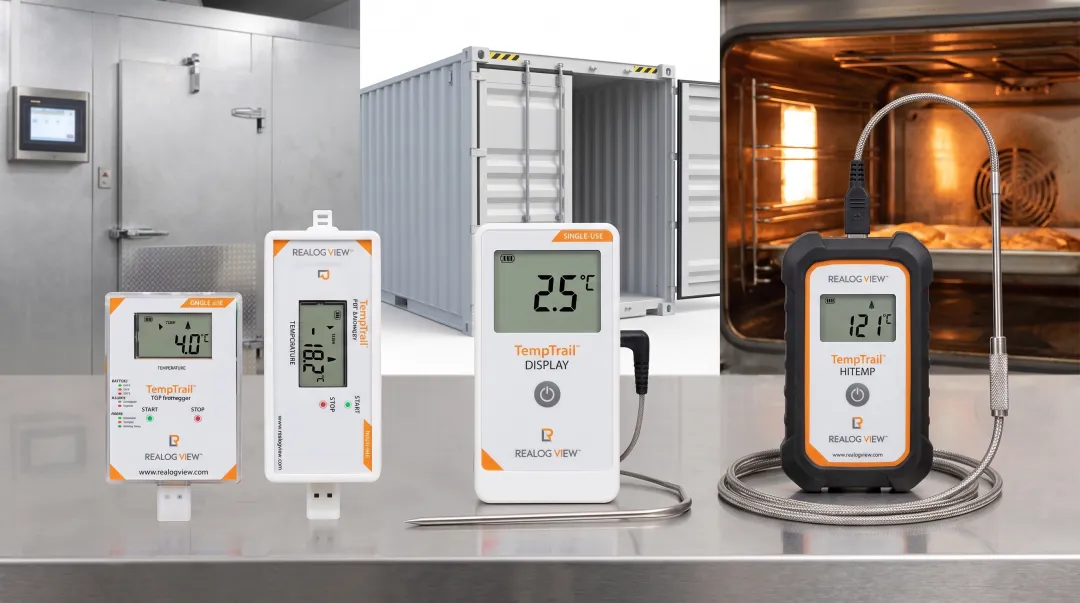 Realog View TempTrail data logger devices for cold-chain temperature monitoring