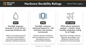IP67 IP68 and DO-160G hardware durability ratings explained side-by-side infographic