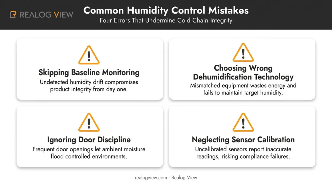 Four common cold storage humidity control mistakes and their causes
