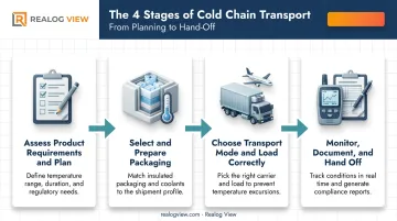 4-step process for transporting perishable goods from planning to delivery