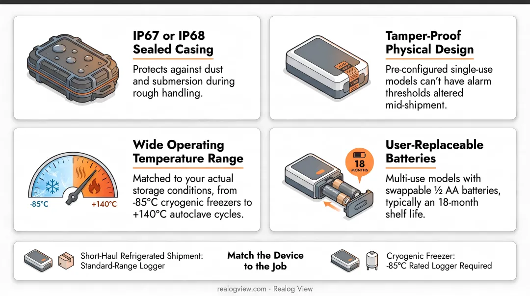 Durability checklist for pharmaceutical temperature monitoring device selection