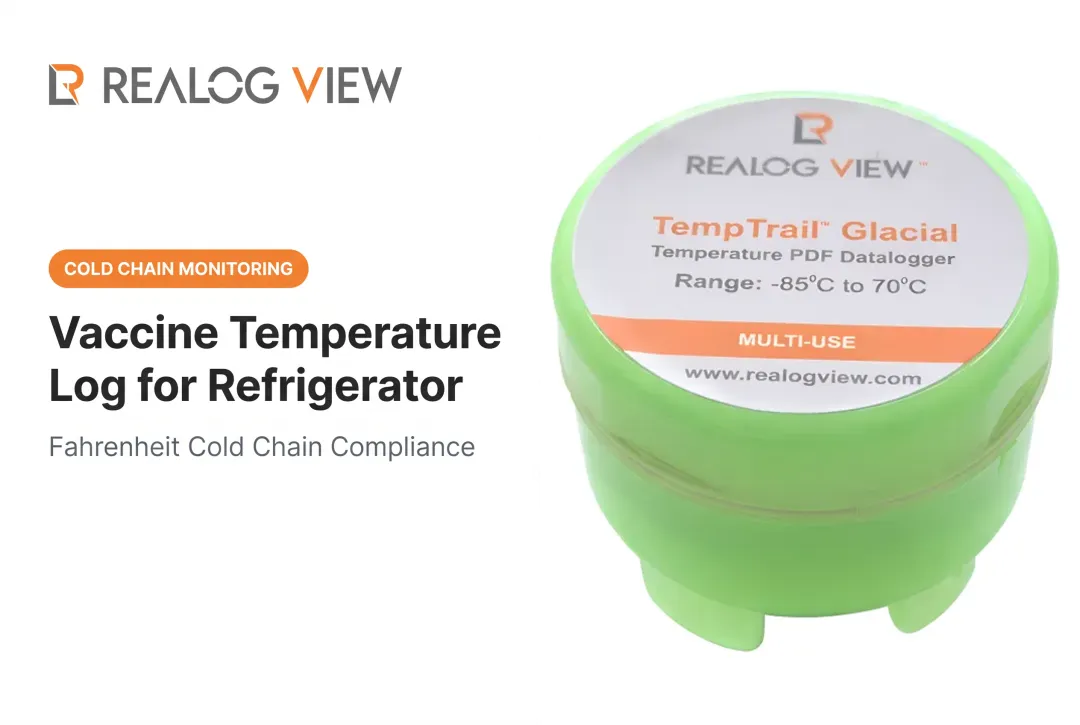 Vaccine Temperature Log for Refrigerator (Fahrenheit)