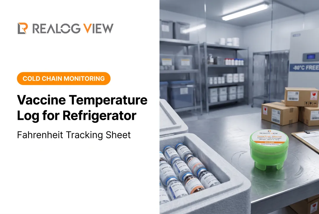 Vaccine Temperature Log for Refrigerator (Fahrenheit)