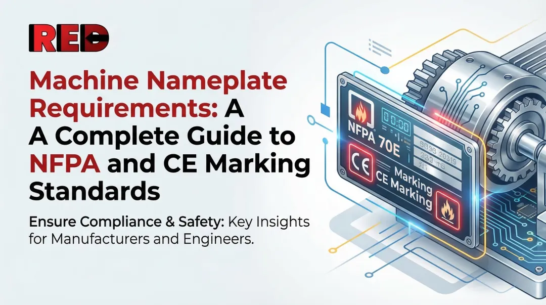 Cover image for Machine Nameplate Requirements: A Complete Guide to NFPA and CE Marking Standards