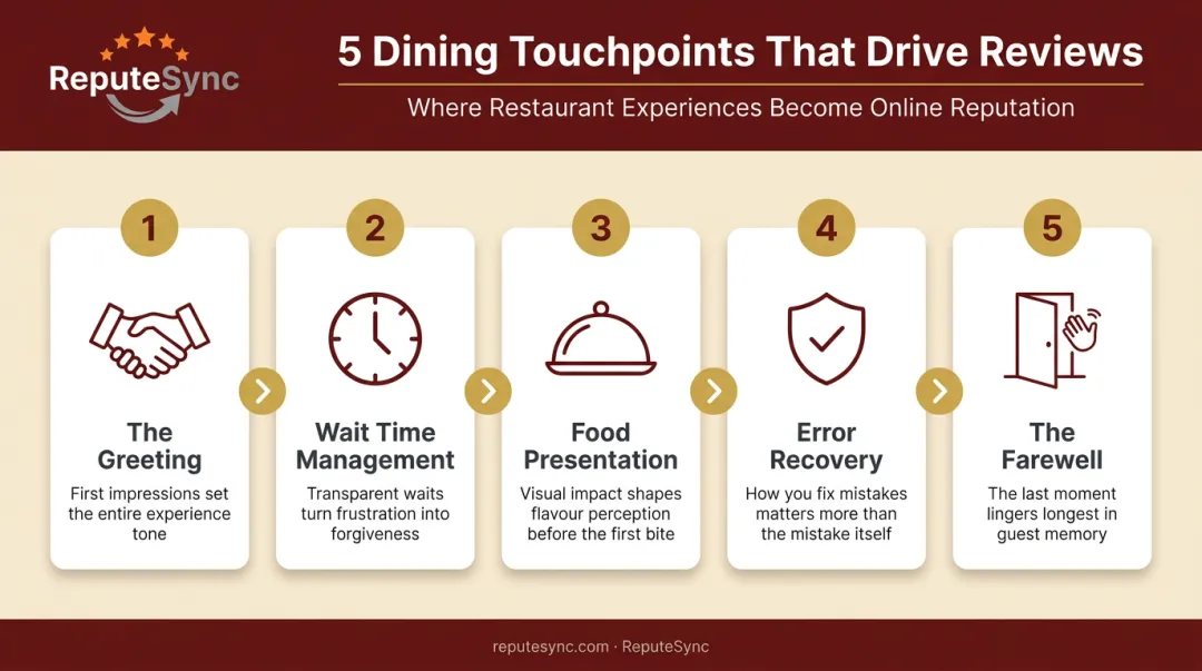 Five guest experience touchpoints that drive five-star restaurant reviews