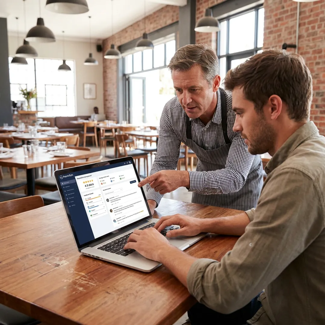 Restaurant owner planning review management workflow