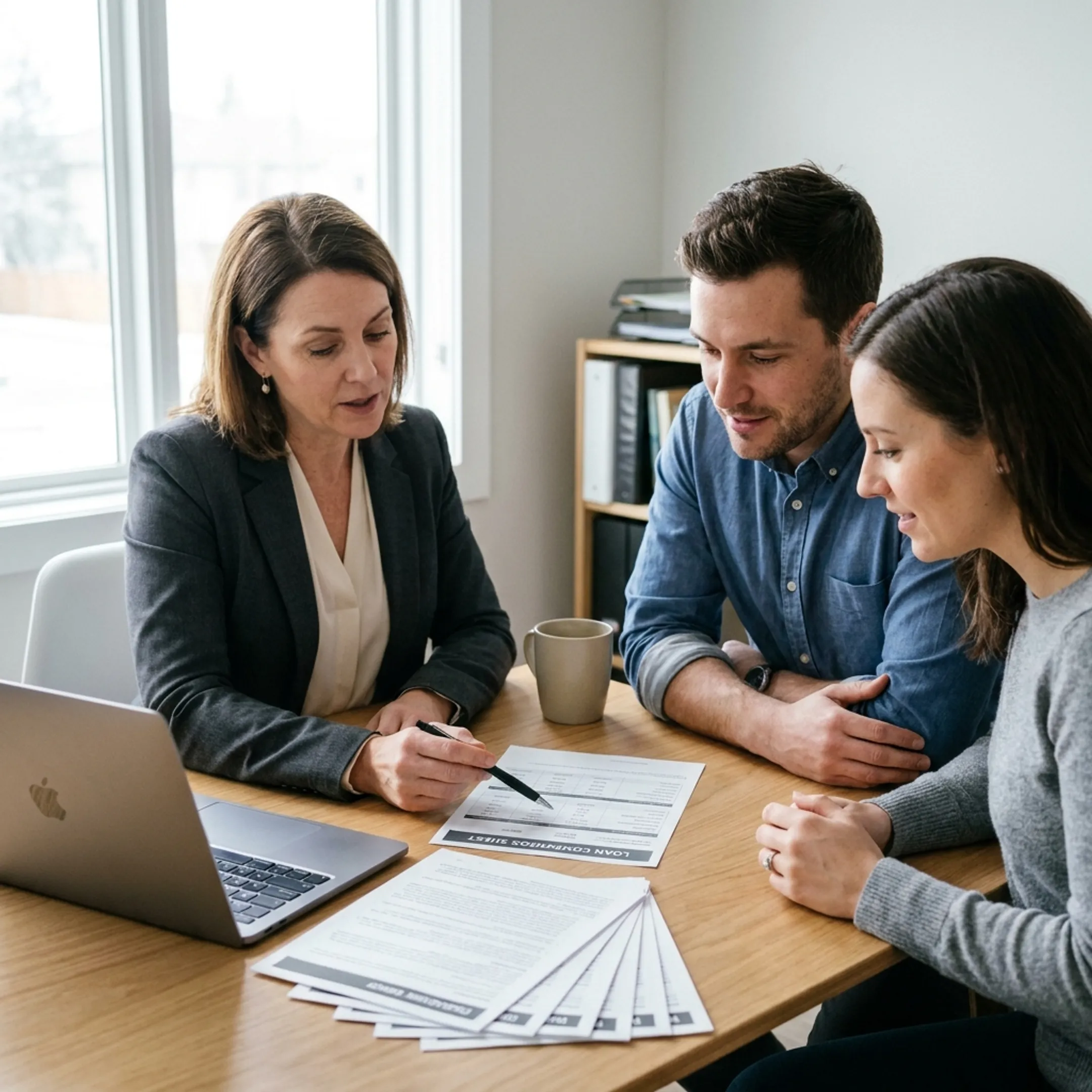 California buyer discussing home financing options with a mortgage advisor