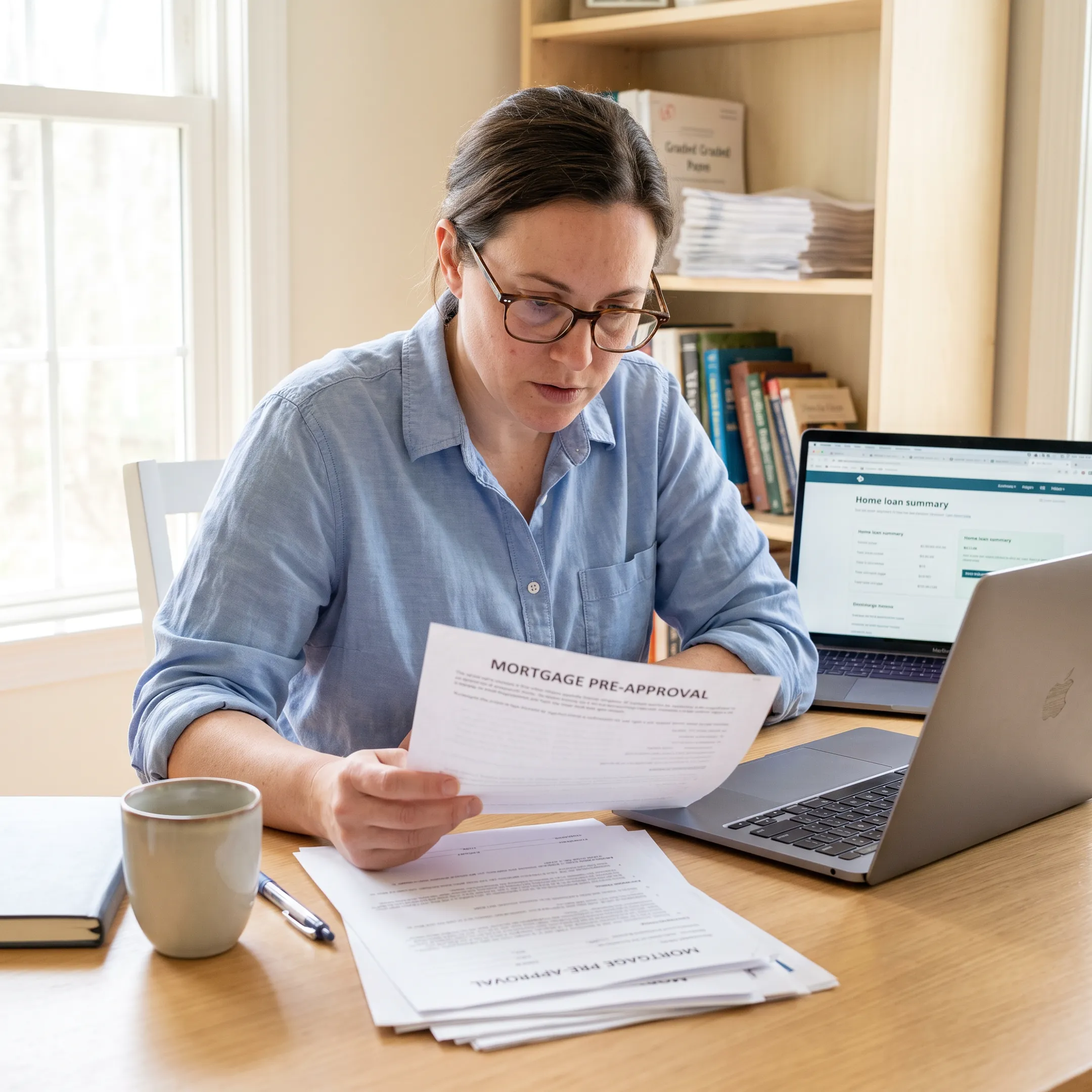 California teacher reviewing home loan options on a laptop