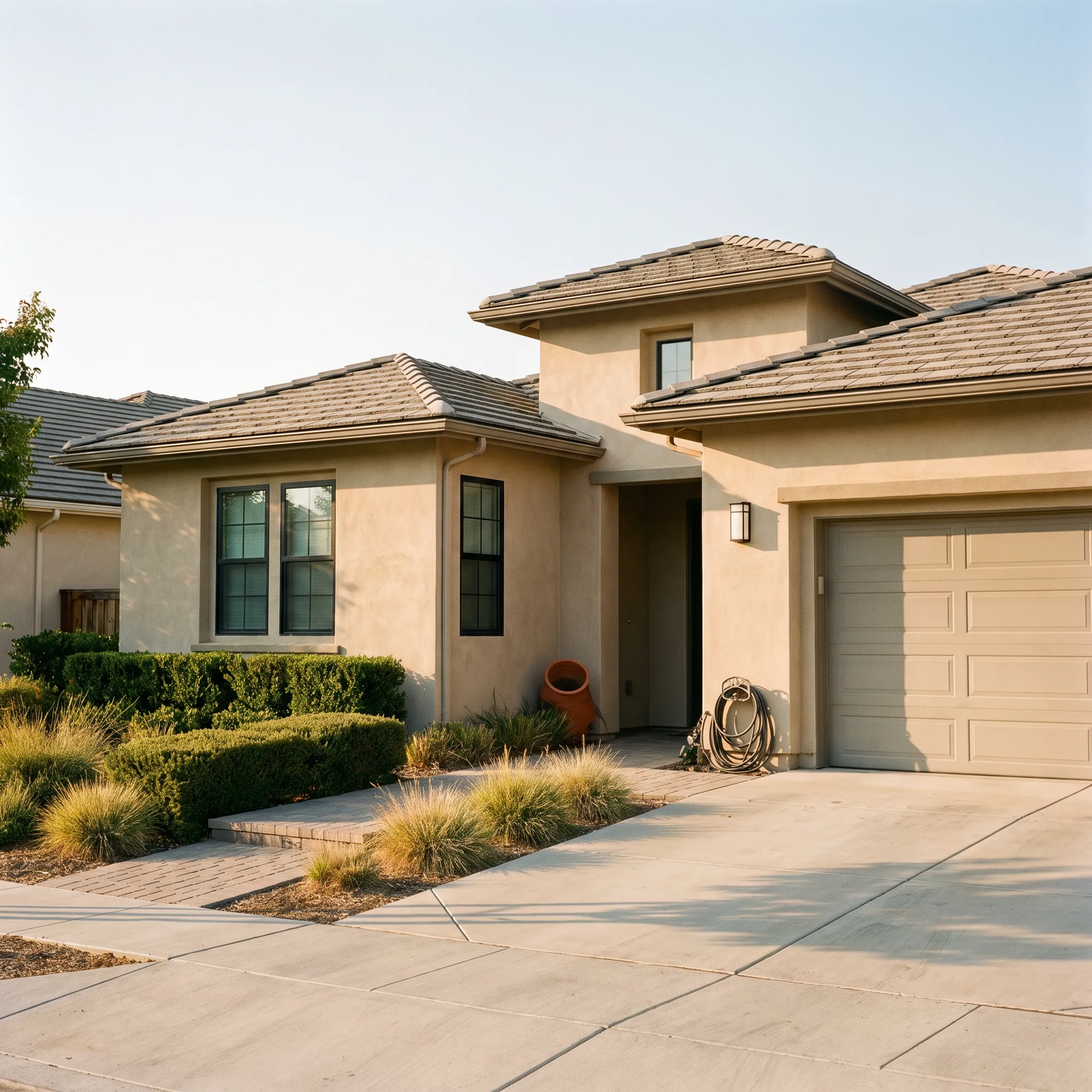 Modern California home representing accumulated residential property equity