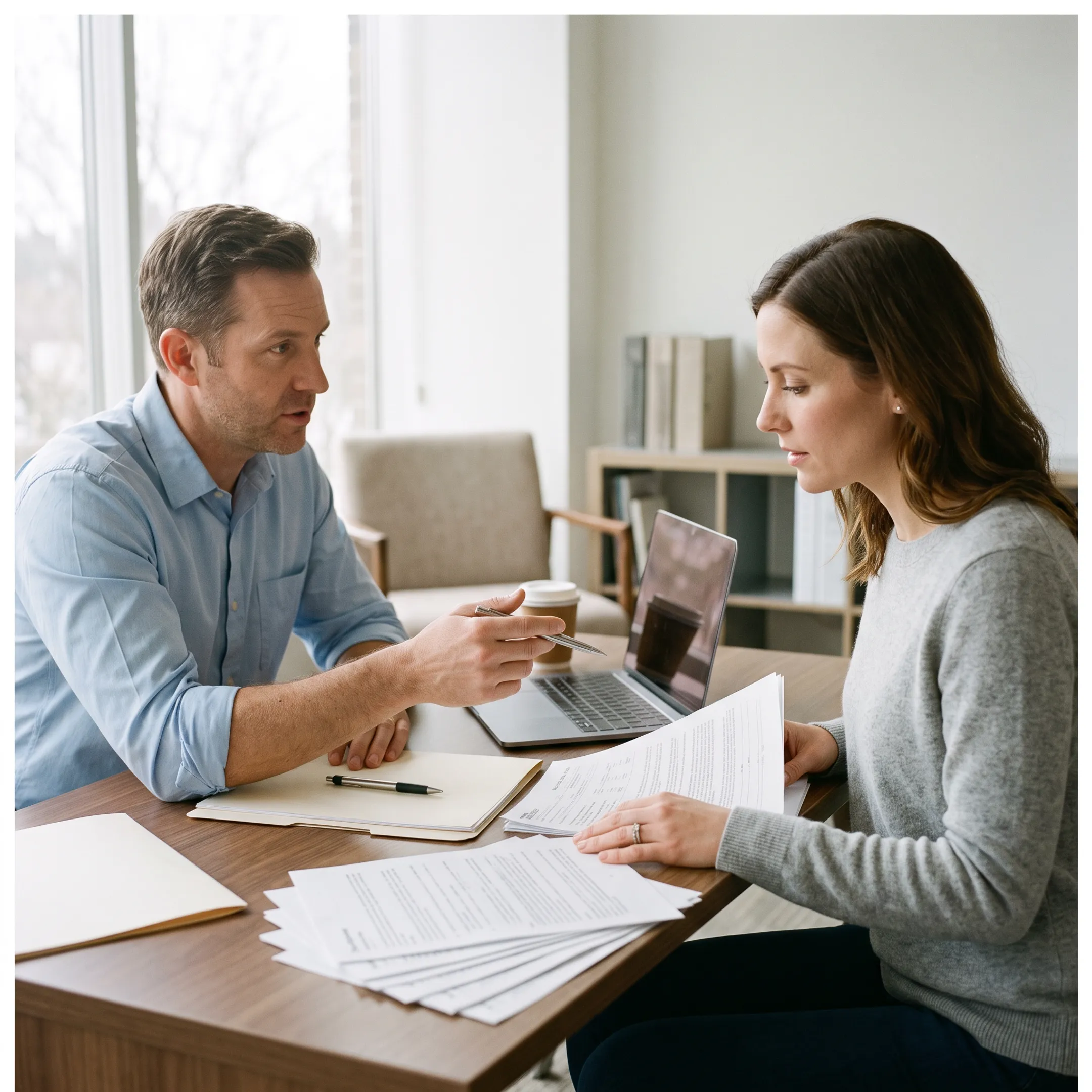 Home financing consultation process diagram and documents