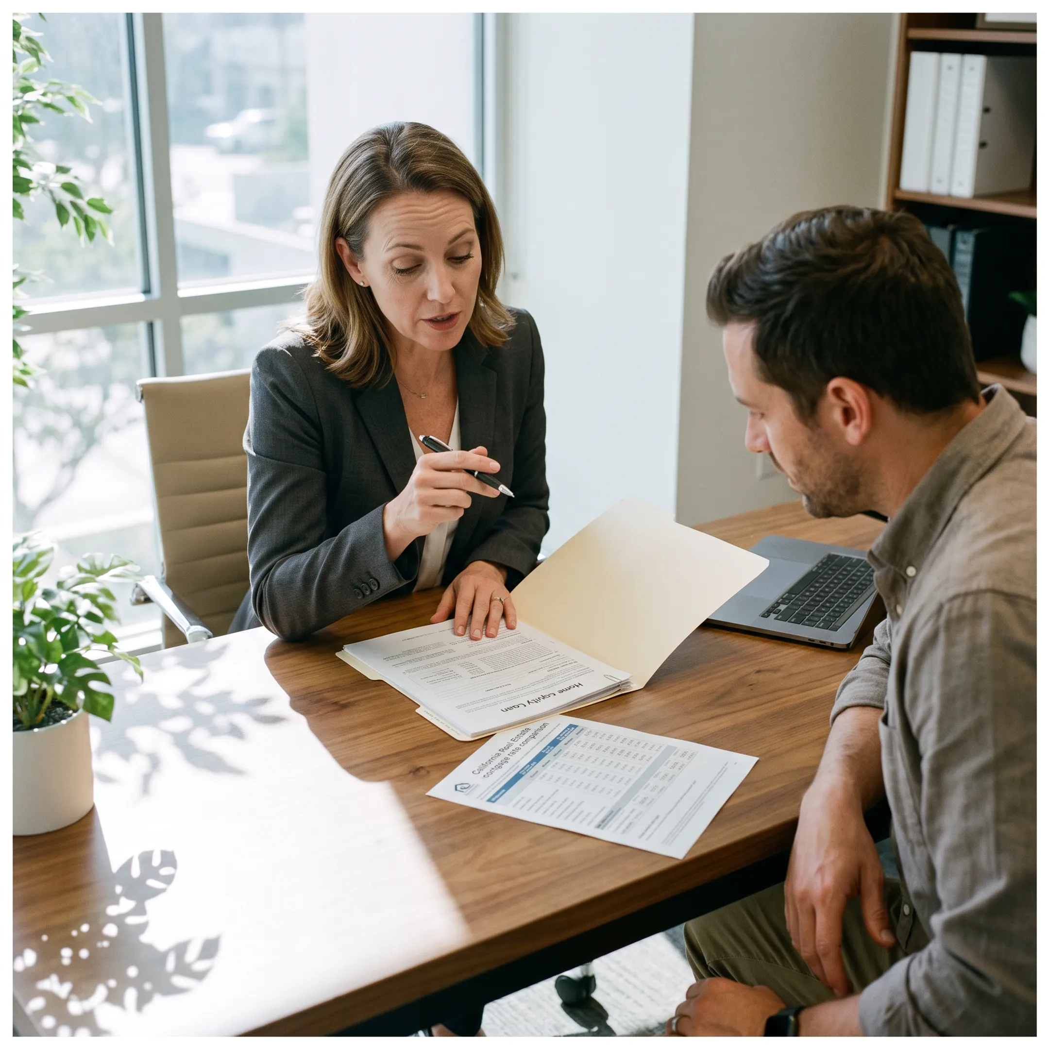 California home equity loan and HELOC consultation documents