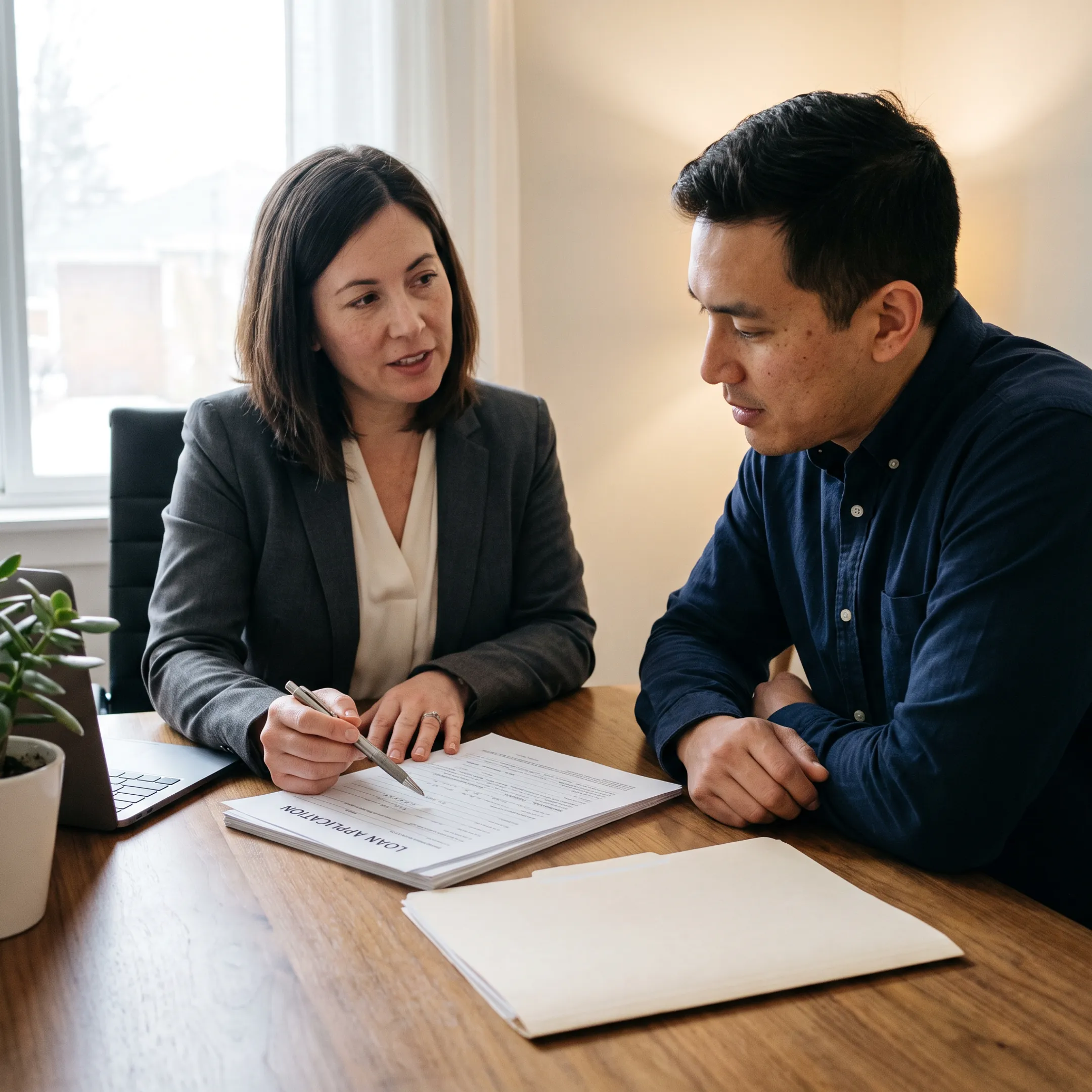 Mortgage advisor guiding client through Pennsylvania home grant process