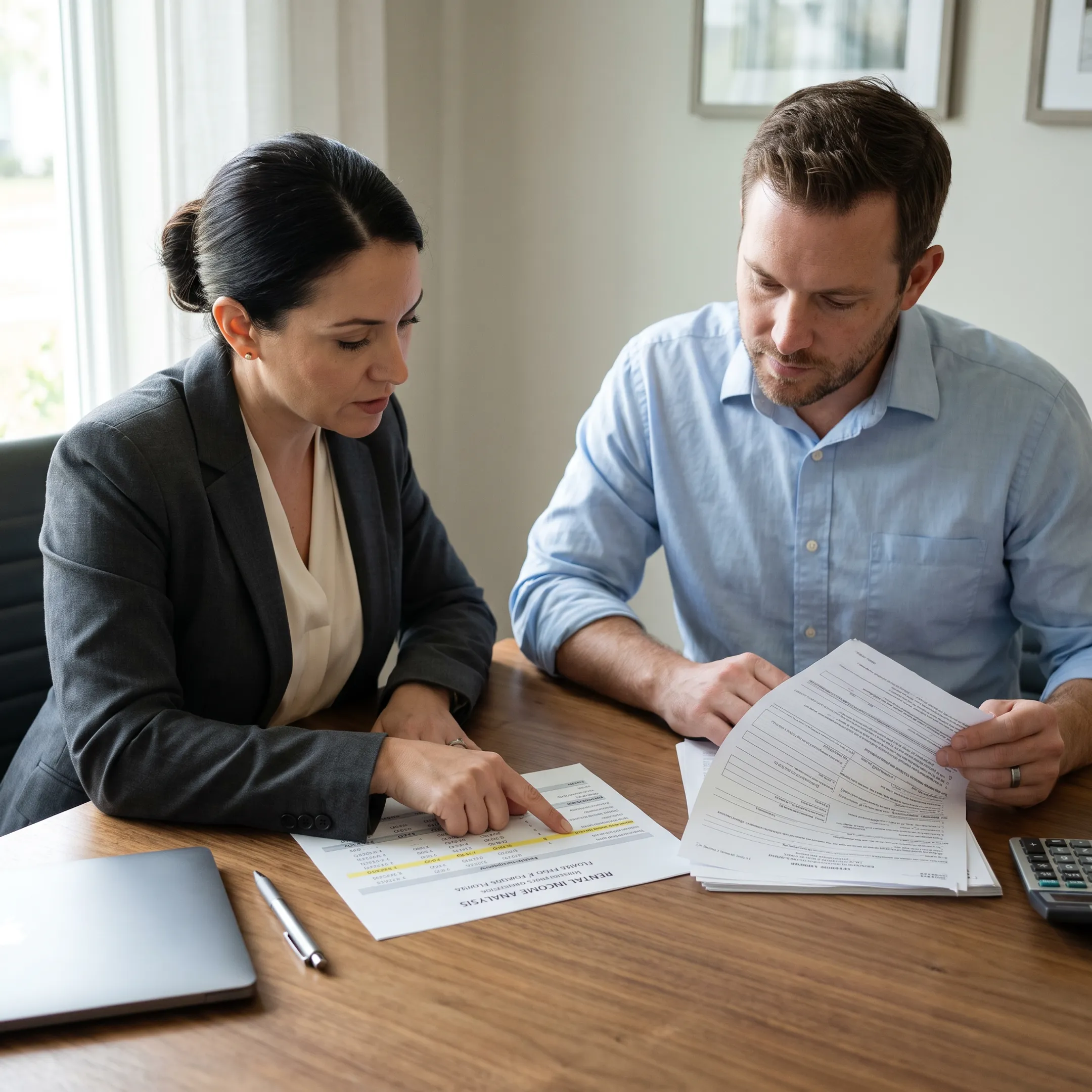 Mortgage professional comparing DSCR and conventional investment property financing