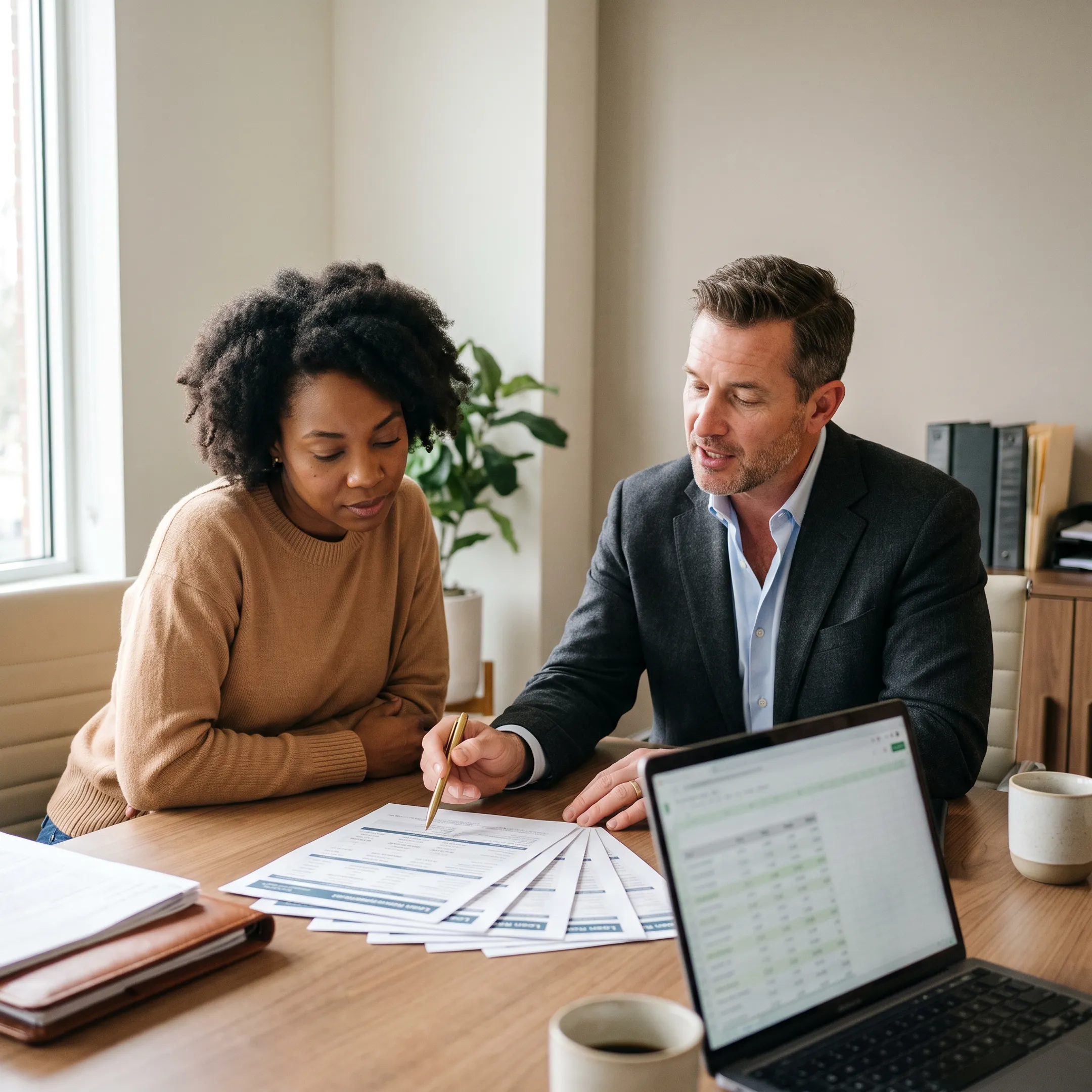 Florida first-time homebuyer reviewing mortgage options with a lending advisor