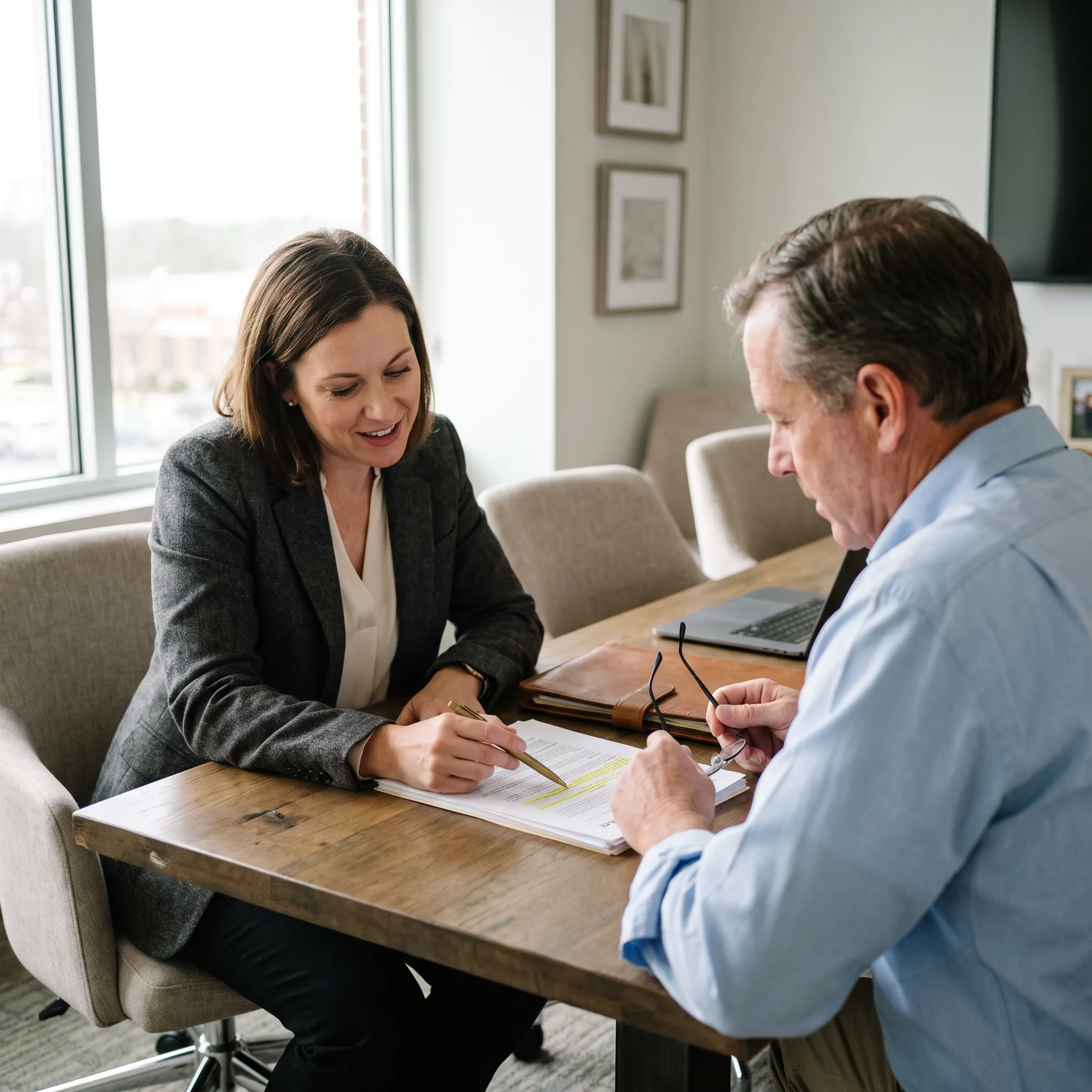 Mortgage professional discussing home equity refinance options
