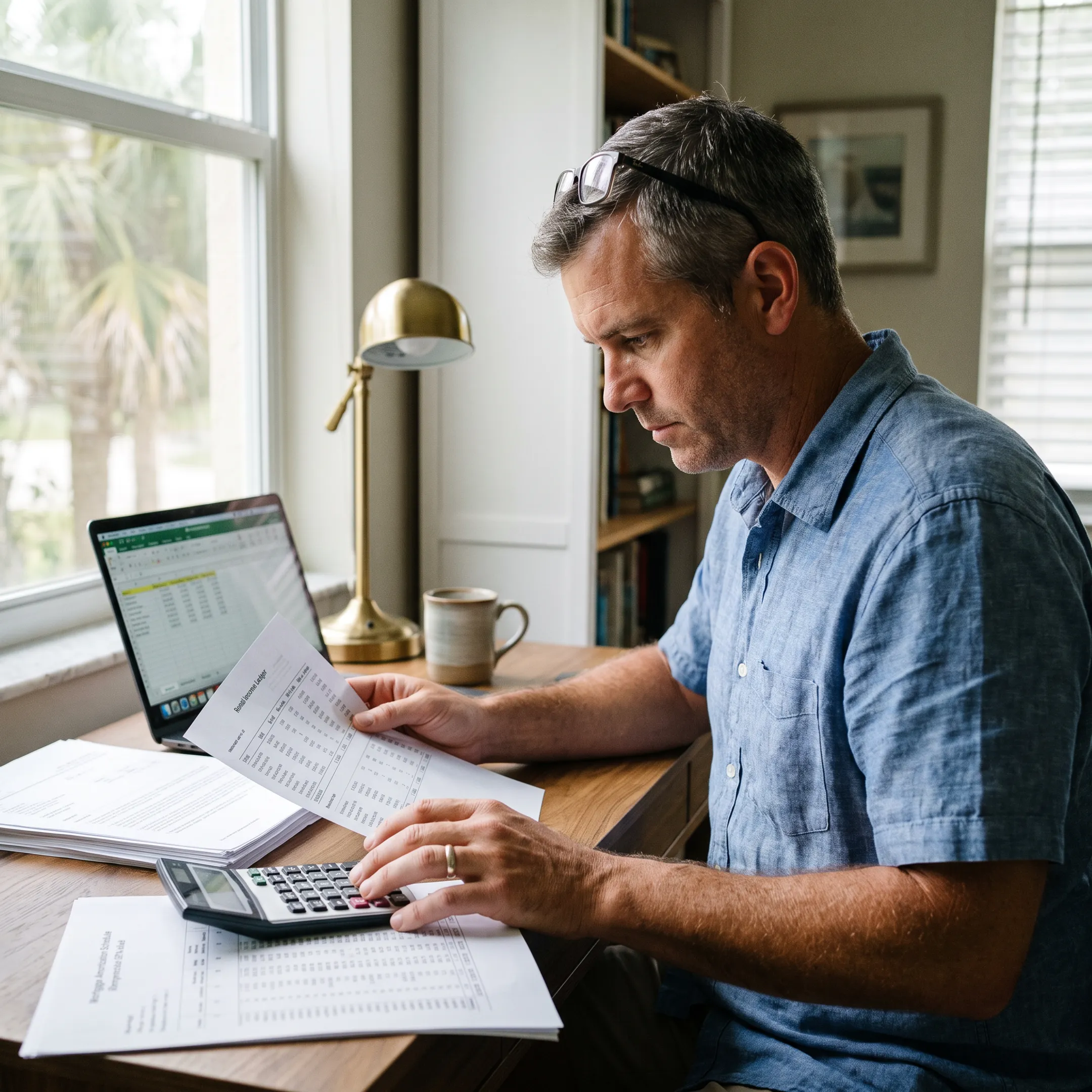 Florida real estate investor reviewing DSCR loan calculations