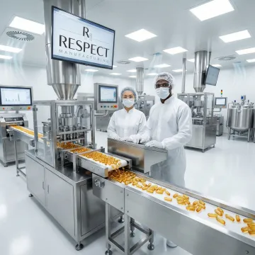 Advanced softgel manufacturing facility with automated production lines