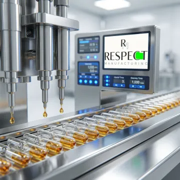 Precision liquid capsule filling equipment with quality control inspection