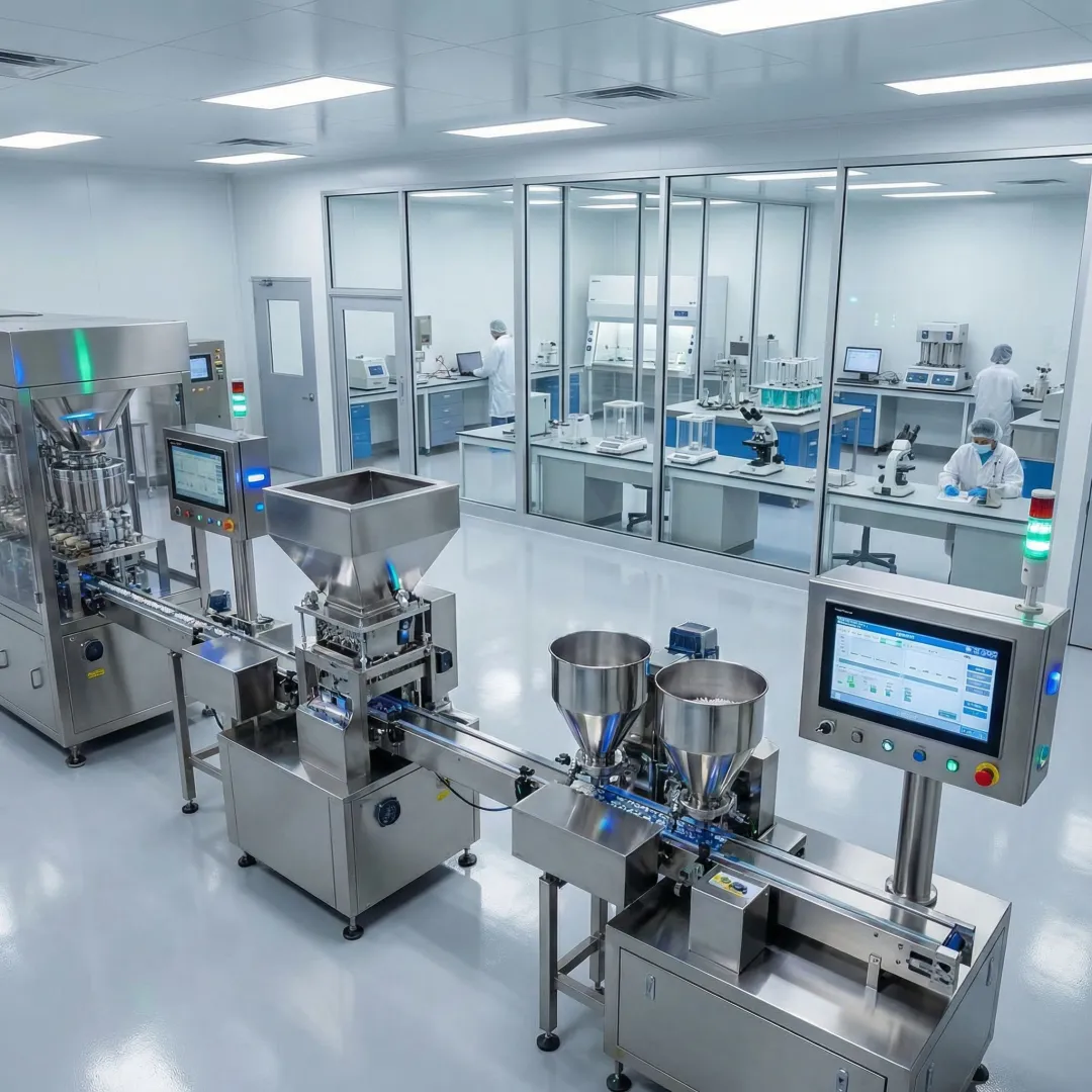 Modern HPMC vegetarian capsule manufacturing facility with automated production lines