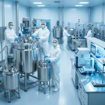 State-of-the-art supplement manufacturing facility in Denver with automated production lines