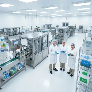 Automated vegetarian softgel production line in cleanroom facility