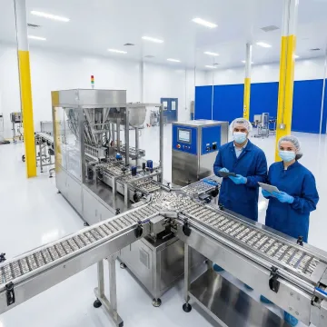 Modern hard capsule manufacturing line filling dietary supplement capsules