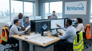 ReVisionz digital asset consultancy team collaborating on engineering data projects