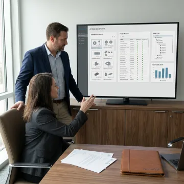 Document intelligence dashboard analyzing asset records
