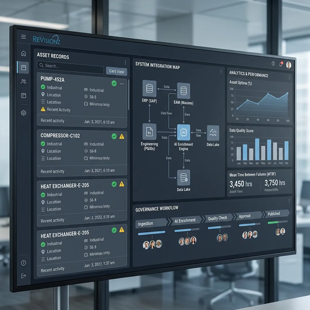 AI-powered data enrichment dashboard for industrial assets