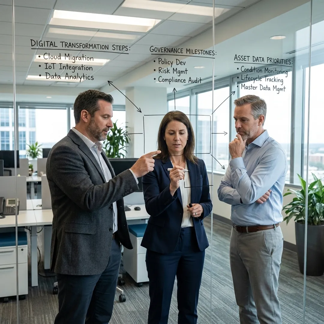 Consulting team building a digital transformation roadmap