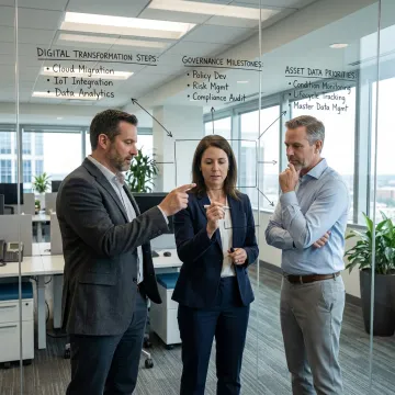 Consulting team building a digital transformation roadmap