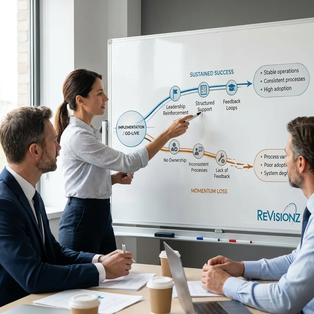 Consultants mapping a data governance roadmap