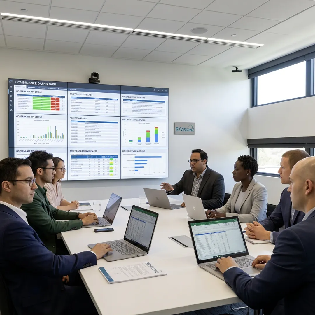 Governance consultants reviewing asset data strategy