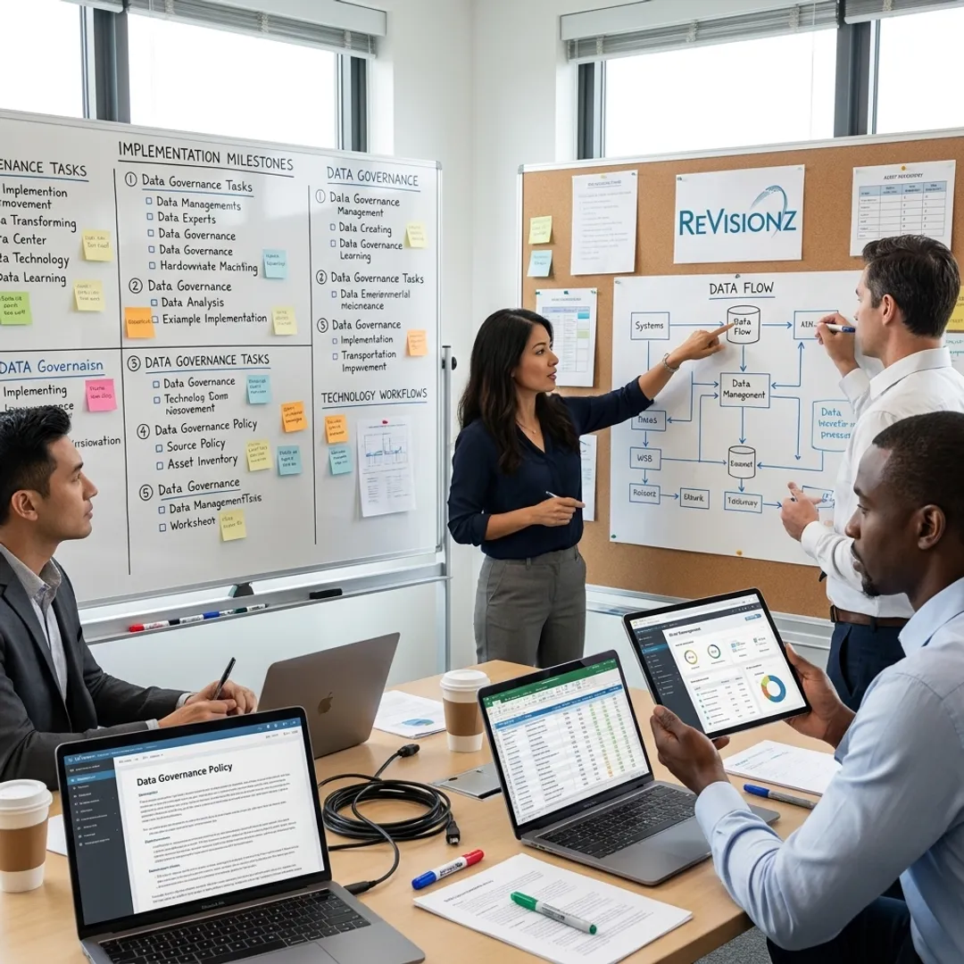 Consultants mapping a digital implementation process